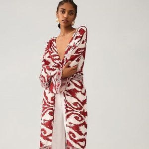 Anthropologie Printed Front-Ring Kaftan